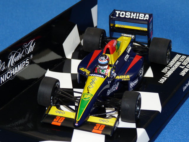 ミニチャンプス 1/43 エスポ ラルース ローラ ランボルギーニ LC90 1990 日本GP No.30 A.Suzuki
