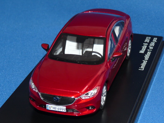 プレミアムX （トリプル9 特注） 1/43 マツダ アテンザ （マツダ 6） 2013 （ソウルレッドプレミアムメタ/インテリア：ベージュ） 限定504台