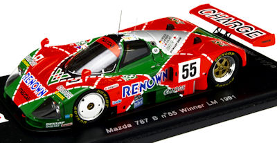 スパーク （日本向特注） 1/43 マツダ 787B 24h ル・マン 優勝20周年記念 デモンストレーションラン仕様 No.55