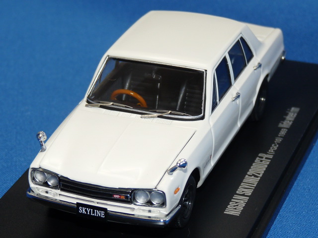 京商 1/43 ニッサン スカイライン 2000GT-R 1969 前期型 ワイドホイール （PGC10/4ドア/エンジン付） （ホワイト）