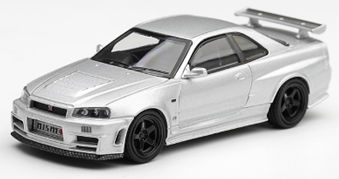 ★予約品★ MiniGT 1/64 ニッサン スカイライン GT-R (R34) nismo Z-tune （シルバー） (RHD)