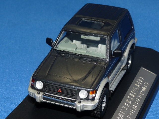 ハイストーリー 1/43 ミツビシ パジェロ メタルトップ ワイド 1991 （マジョルカブラック/ウイートベージュ）