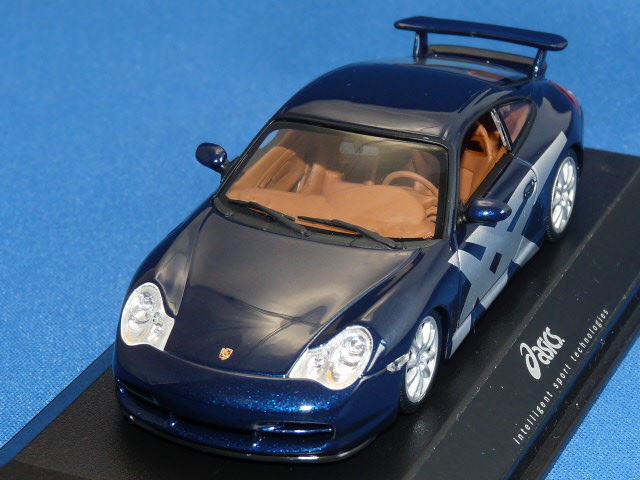 ミニチャンプス製 （アシックス特注） 1/43 ポルシェ 911 (996) GT3 （ブルーメタ） 限定150台 （絶版品）