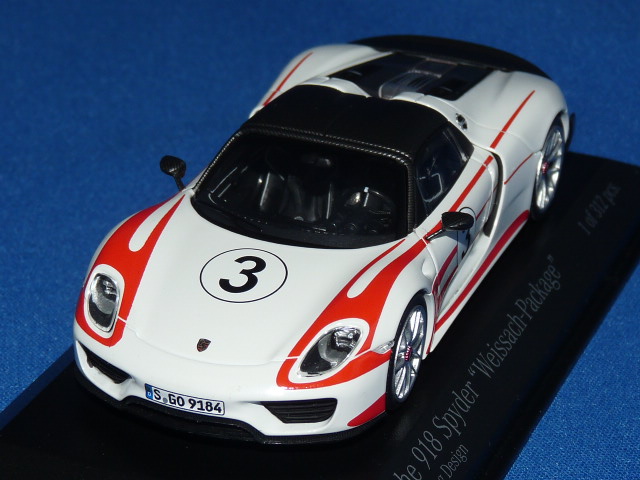 ミニチャンプス 1/43 ポルシェ 918 スパイダー バイザッハ パッケージ （ザルツブルクレーシング デザイン） 2013 No.3