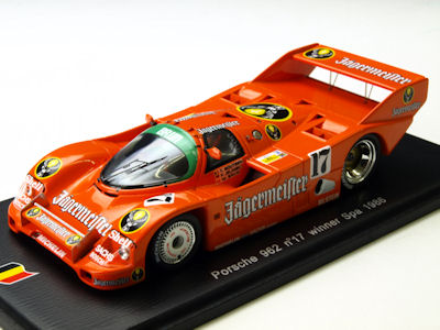 スパーク （ベルギー向特注） 1/43 ポルシェ 962 1986 スパ 1000km 優勝 No.17 イエガーマイスター