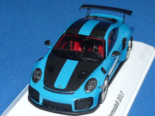 スパーク製 （IAA2017 限定） 1/43 ポルシェ 991 GT2 RS 2017 （グリーンブルー） IAA Frankfurt 2017