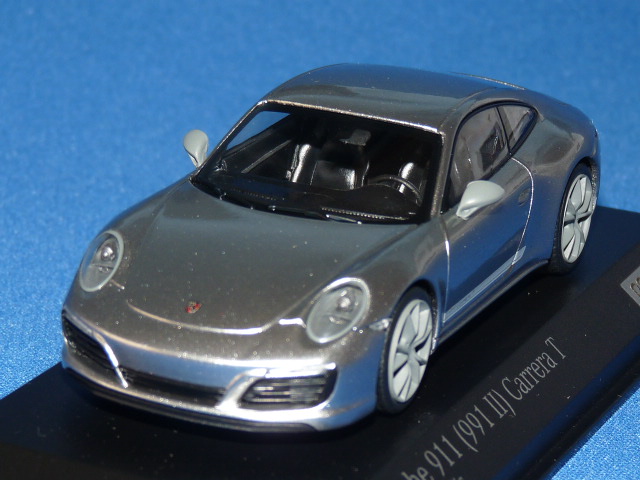 ミニチャンプス製 （car.tima 特注） 1/43 ポルシェ 911 (991/II) カレラ T （GTシルバー） 限定100台