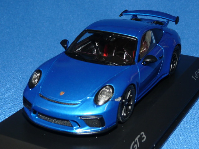 スパーク製 （ポルシェ 特注） 1/43 ポルシェ 911 (991/II) GT3 （サファイヤブルーメタ） 限定500台