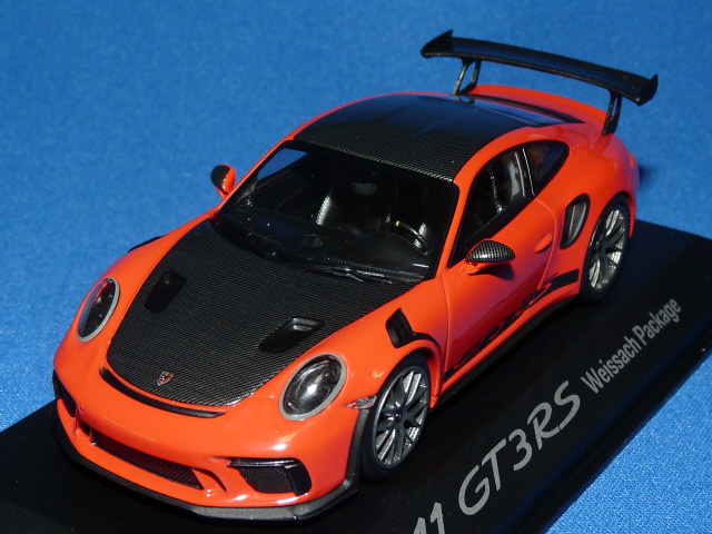 ミニチャンプス製 （ディーラー特注） 1/43 ポルシェ 911 (991/II) GT3 RS バイザッハ パッケージ （ラヴァオレンジ）