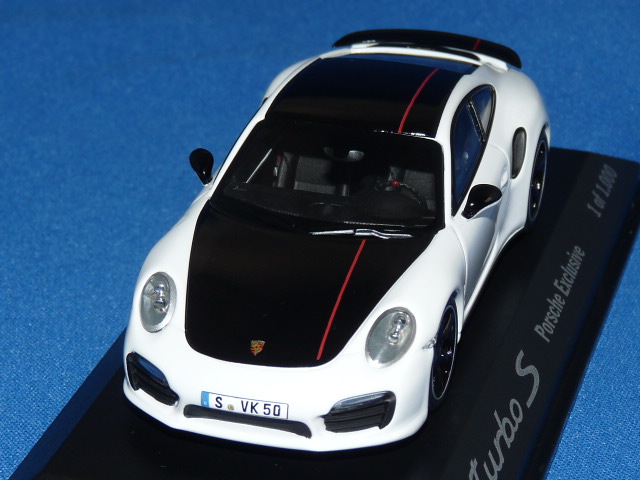 ミニチャンプス製 （ポルシェ特注） 1/43 ポルシェ 911 (991) ターボ S 2014 （ホワイト/ブラック）