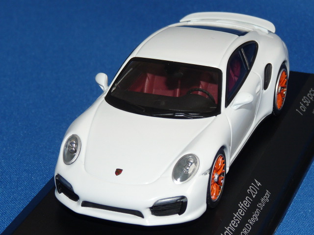 ミニチャンプス製 （PFF 特注） 1/43 ポルシェ 911 (991) ターボ S （ホワイト） 限定50台