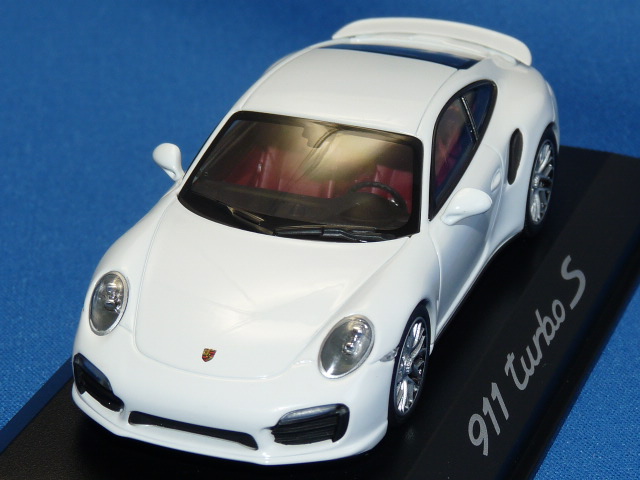ミニチャンプス製 （ディーラー特注） 1/43 ポルシェ 911 (991) ターボ S （ホワイト）