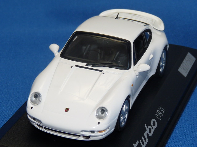 ミニチャンプス製 （car.tima特注） 1/43 ポルシェ 911 (993) ターボ （ホワイト） 限定500台