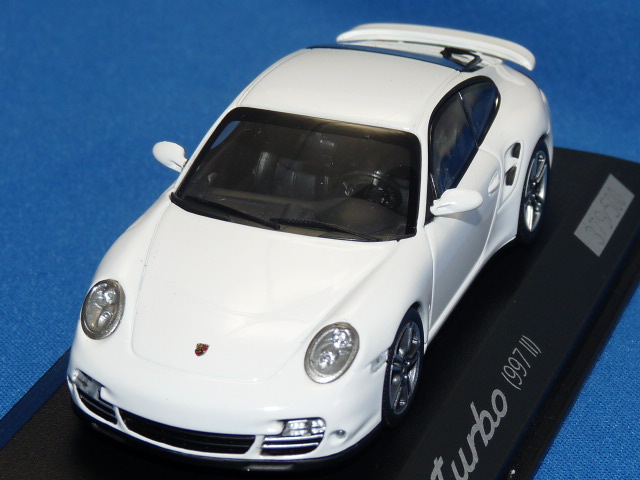ミニチャンプス製 （car.tima特注） 1/43 ポルシェ 911 （997/セカンド） ターボ （ホワイト） 限定500台