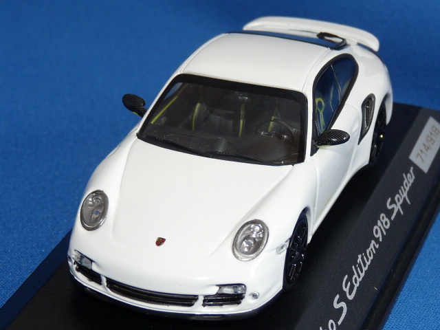 ミニチャンプス製 （ミュージアム特注） 1/43 ポルシェ 911 （997/セカンド） ターボ S ”Edition 918 Spyder” （ホワイト）
