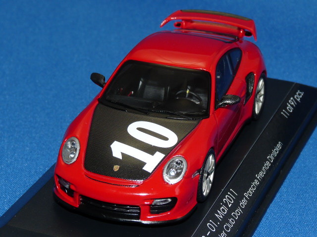 ミニチャンプス製 （ポルシェ・クラブ特注） 1/43 ポルシェ 911 (997) GT2RS （レッド） 限定97台