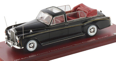 トゥルースケール 1/43 ロールスロイス ファントム V State Landaulette 1967 クィーン・エリザベス 1975 Bermuda （ブラック）