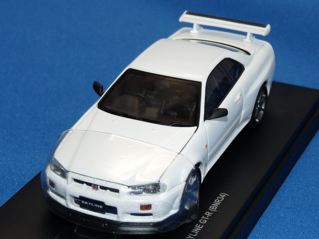 京商 1/43 ニッサン スカイライン GT-R (R34) Ｖスペック N1 ベースモデル （ホワイト）