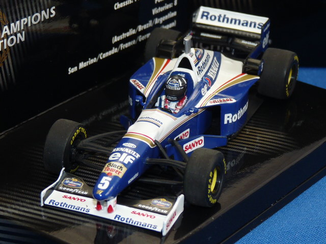 ミニチャンプス 1/43 ウイリアムズ ルノー FW18 1996 ワールド・チャンピオン No.5 D.ヒル （ロスマンズ）