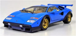 京商 1/18 ランボルギーニ カウンタック LP500S ウォルター・ウォルフ （ブルー） イラスト付