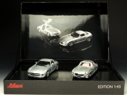 シュコー 1/43 メルセデスベンツ ガルウイング 2台セット （シルバー）