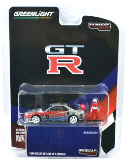 ターマック （グリーンライト） 1/64 ニッサン スカイライン GT-R (R34) Loctite 1999 No.23 フィギュア付 （ChaseCar）