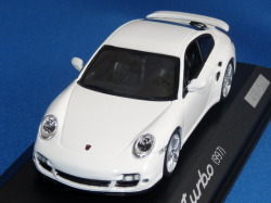 ミニチャンプス製 （car.tima特注） 1/43 ポルシェ 911 (997) ターボ （ホワイト） 限定500台