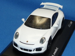 ミニチャンプス製 （car.tima 特注） 1/43 ポルシェ 911 (991) GT3 キャッチコピー ”Limits pushed” （ホワイト） 限定100台