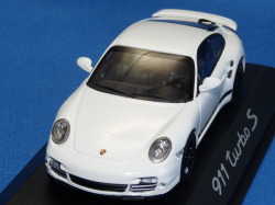 ミニチャンプス製 （ポルシェ・デザイン特注） 1/43 ポルシェ 911 （997/セカンド） ターボ S （カレラホワイト）
