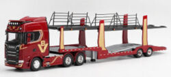 ★予約品★ MiniGT 1/64 スカニア 770S A6x4NA V8 50周年記念モデル カートランスポーター （レッド） （ハンドル2種）