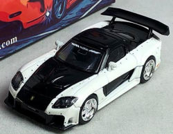 ピーコ 1/64 Veilside マツダ RX-7 (FD3S) Fortune （ホワイト/ブラック）