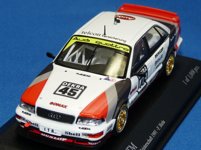 ミニチャンプス 1/43 アウディ V8 DTM 1991 No.45