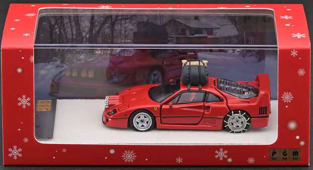PGM 1/64 フェラーリ F40 Snow Drift Version （レッド）
