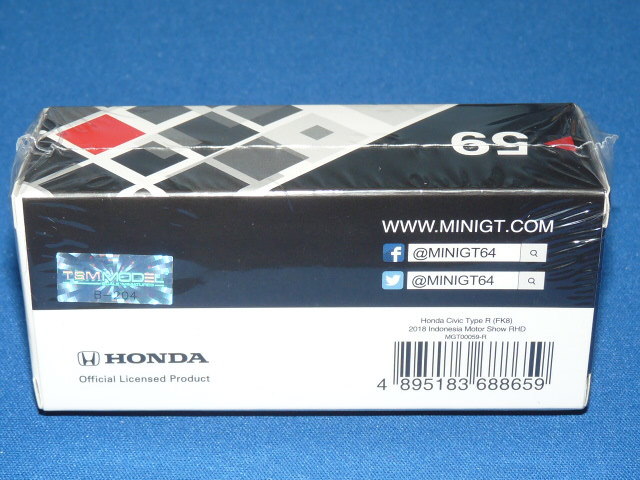 MiniGT （インドネシア限定） 1/64 ホンダ シビック Type R (FK8) 2018