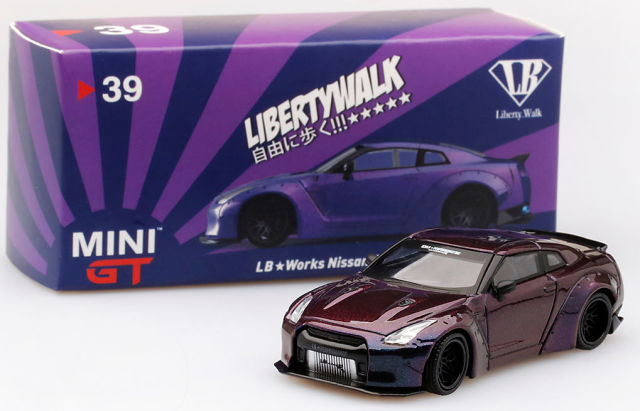 1/64 MINI-GT 39 LBワークス GT-R R35 マジックパープル MINI GT #39 LB☆WORKS Nissan GT-R (R35) Magic Purple – J