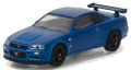 グリーンライト (TokyoTorque Series1) 1/64 ニッサン スカイライン GT-R R34 2002 （ベイサイドブルー）