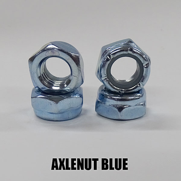 SW オリジナル AXLE NUTS/アクセル ナット BLUE/ブルー 4個1セット HIGHEND/ハイエンドタイプ スケートボード1台分 スケートボード用パーツ クリックポスト対応 [返品、交換及びキャンセル不可]