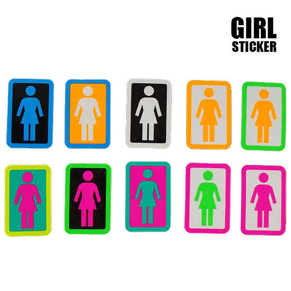 ガール ステッカー シール GIRL OG LOGO NEONS STICKER 【M】 STICKER/ステッカー  10COLOR[返品、交換及びキャンセル不可]