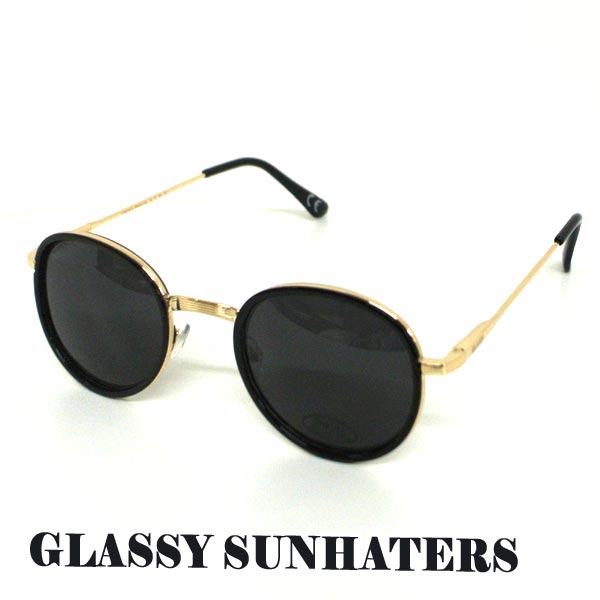 GLASSY SUNHATERS/グラッシーサンヘイターズ サングラス LINCOLN PREMIUM POLARIZED BLACK/GOLD サングラス EYEWEAR/アイウェア 偏光レンズ 黒[返品、交換及びキャンセル不可]