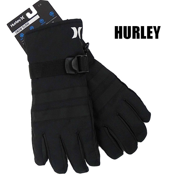 ハーレー 男性用 スノボー グローブ HURLEY BLOCK PARTY SNOW GLOVE BLACK/BLACK MENS スノーグローブ スノーボード 22-23モデル [返品、交換及びキャンセル不可]