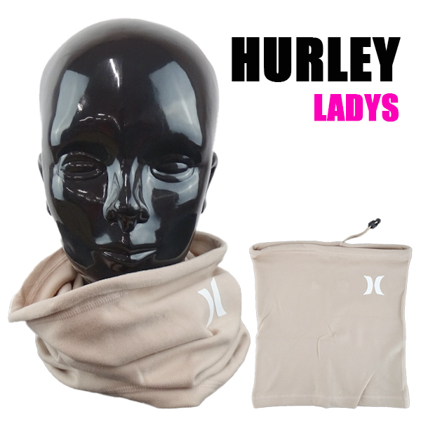 ハーレー ネックウォーマー 防寒 HURLEY FLEECE NECK WARMER 109 PALE IVORY フェイスガード フェイスマスク 伸縮性_軽量_薄手[返品、交換及びキャンセル不可]