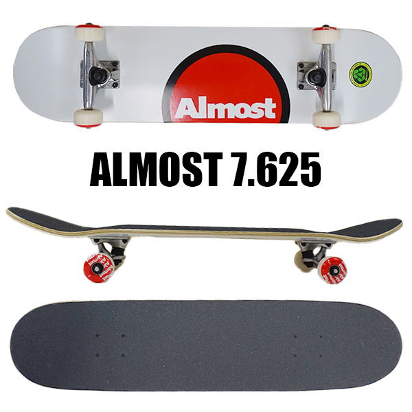 ALMOST/オルモスト コンプリートスケートボード/スケボー OFF SIDE FP COMPLETE 7.625 WHITE COMPLETE SK8   [返品、交換及びキャンセル不可]