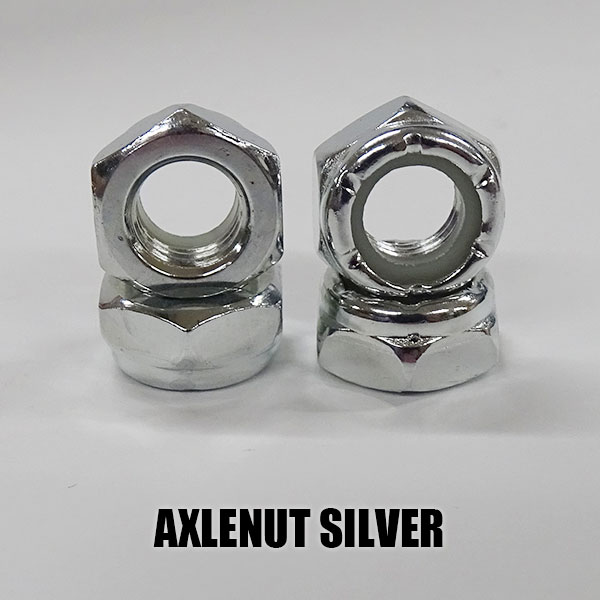 SW オリジナル AXLE NUTS/アクセル ナット SILVER/シルバー 4個1セット HIGHEND/ハイエンドタイプ スケートボード1台分 スケートボード用パーツ クリックポスト対応 [返品、交換及びキャンセル不可]