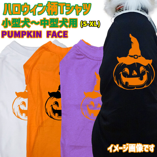 ハロウィンワンダーランドプリントカットソー ハロウィン柄プリント半袖Tシャツ PUMPKIN-FACE ワンズプリント
