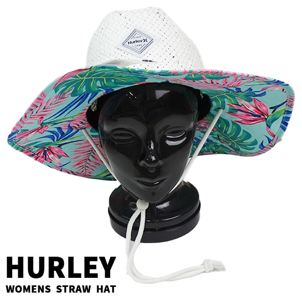 HURLEY 麦わら帽子 DIAMOND STRAW HAT 403 CELESTIAL TEAL ハーレー HAT/ハット 帽子 日よけ ストローハット 天然素材 送料無料 0068[返品、交換及びキャンセル不可]