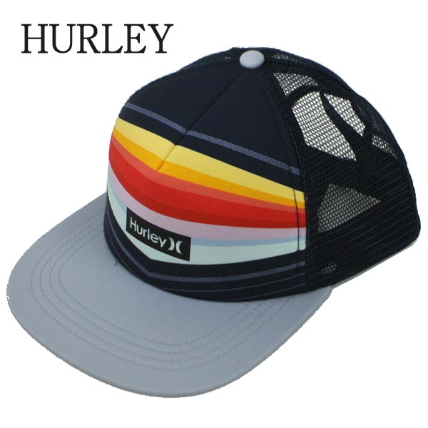 HURLEY/ハーレー PRINTED SQUARE TRUCKER 451 OBSIDIAN CAP/キャップ HAT/ハット 帽子 日よけ HIHM0033[返品、交換及びキャンセル不可]