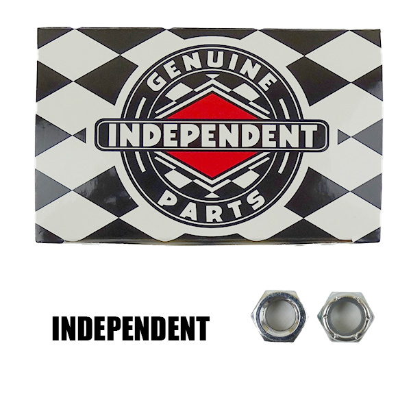 インデペンデント/INDEPENDENT GENUINE PARTS KINGPIN NUTS/キングピンナット SILVER 2個1セット スケートボード用パーツ スケボーSK8 [返品、交換及びキャンセル不可]