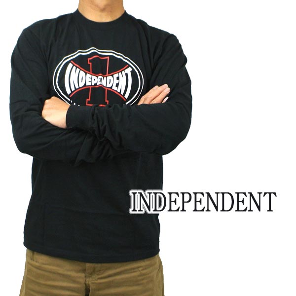 INDEPENDENT/インデペンデント ITC SPAN L/S REGULAR TEE BLACK Tシャツ T-shirts 長袖 丸首 [返品、交換及びキャンセル不可]