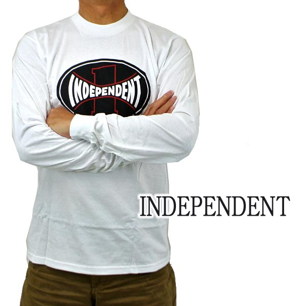 INDEPENDENT/インデペンデント ITC SPAN L/S REGULAR TEE WHITE Tシャツ T-shirts 長袖 丸首 [返品、交換及びキャンセル不可]