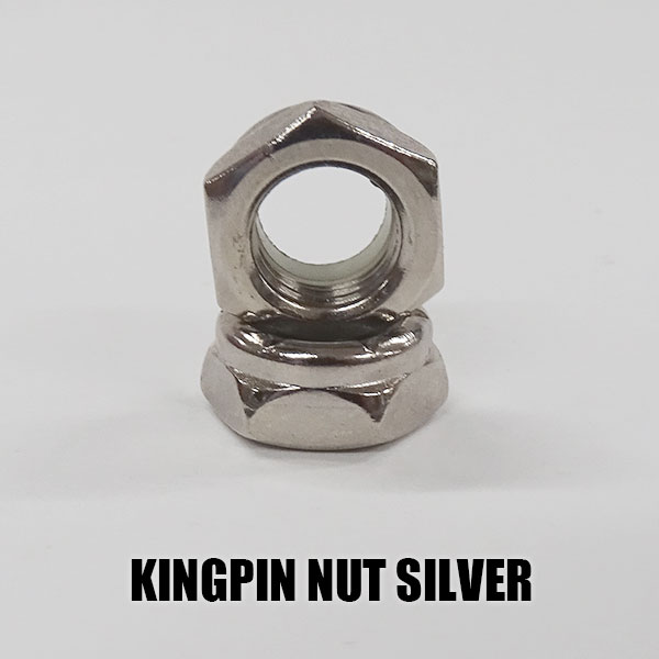 SW オリジナル KINGPIN NUTS/キングピンナット SILVER/シルバー 2個1セット HIGHEND/ハイエンドタイプ スケートボード1台分 スケートボード用パーツ クリックポスト対応 [返品、交換及びキャンセル不可]